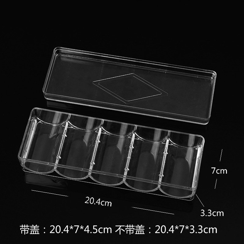 Can hold 100 chip box Texas Hold'em transparent card plate chip rack integral coin storage box code box