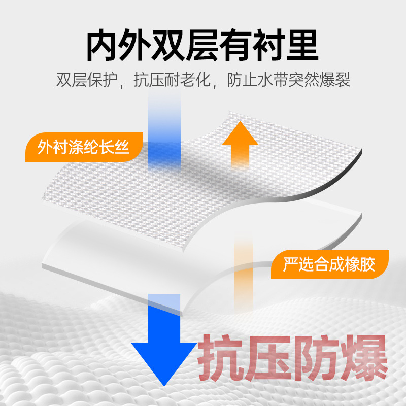 Fire hose 8-65-20/25 m 2.5 inch fire hydrant water pipe interface water gun high pressure thickened hose water bag