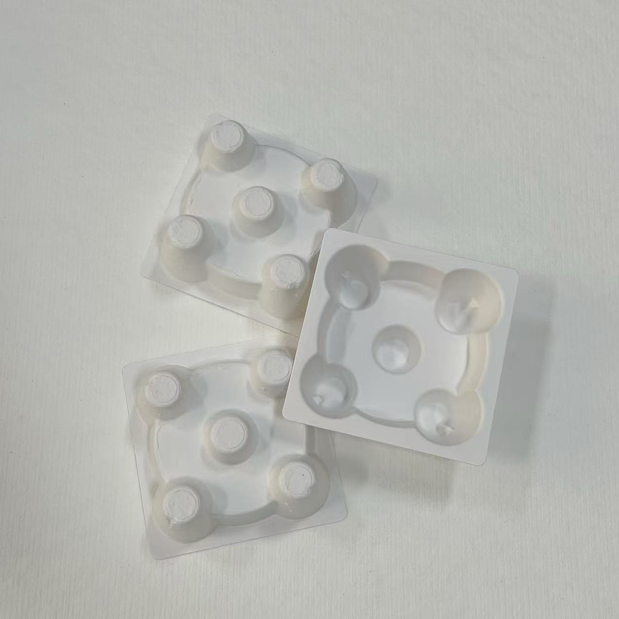 Paper Pulp Molding Manufacturer Supplies White Wet Press Wine Inner Tray Packaging, Biodegradable Environmentally Friendly Materials