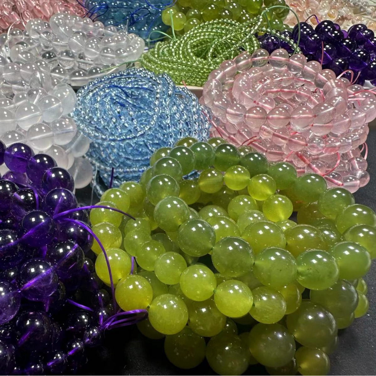 (Yaye прямая трансляция специальная) натуральный клубничный кристалл граната кристалл фиолетовый кристалл оптовая продажа