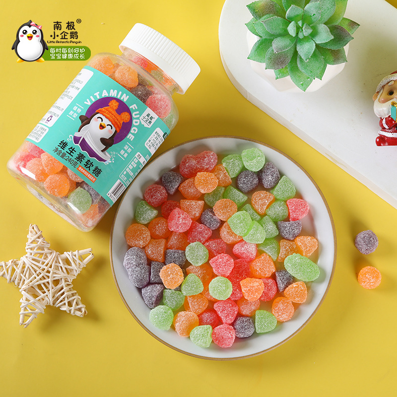 Antarctic penguin large canned soft candy 240g ice Orchard vitamin juice soft candy fruit dietary fiber
