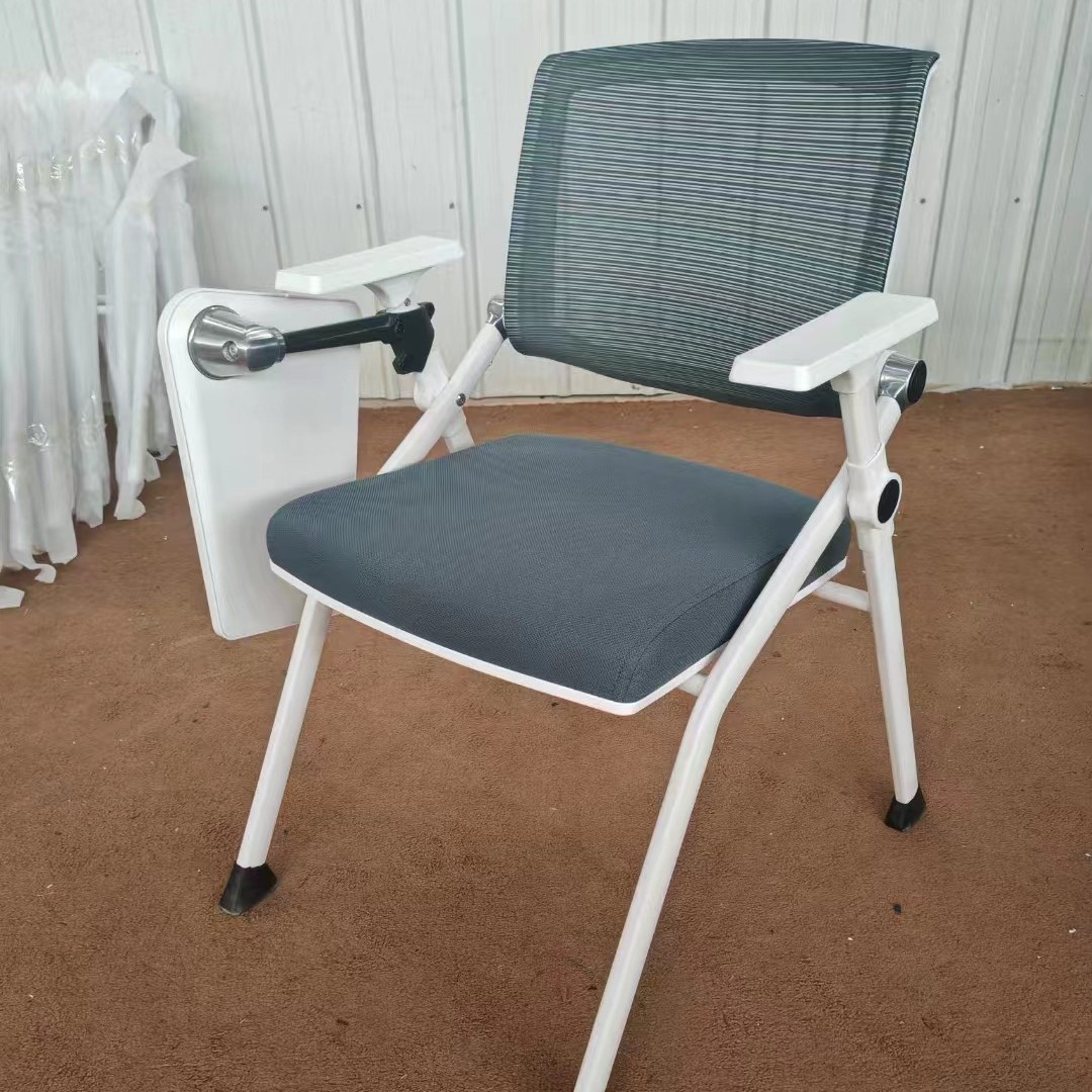 Simple Breathable Training Chair with Table Board Meeting Office Staff Chair High Quality Mesh Computer Chair Foldable Chair