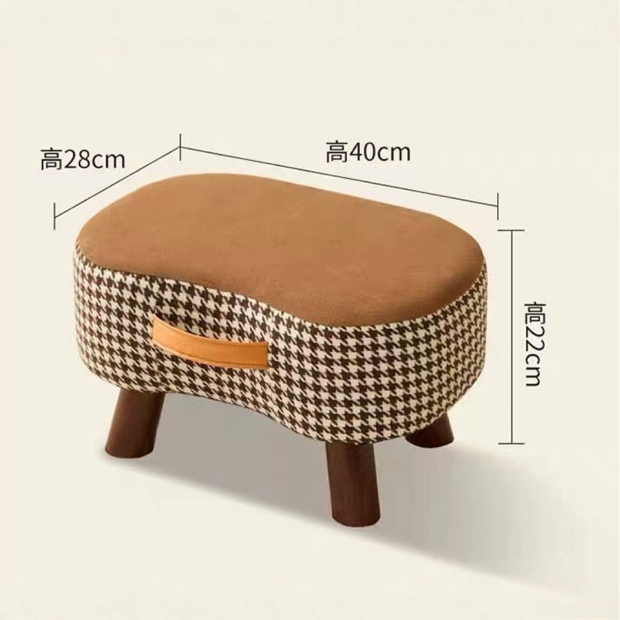 Small Stool for Home Use, Low Stool, Trendy Soap Stool, Living Room Small Stool, Portable Shoe-Changing Stool, Sofa Footstool, Coffee Table Stool
