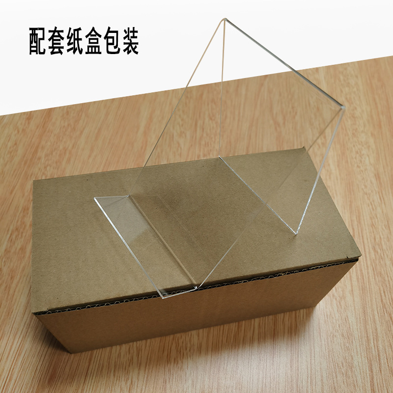 L-Shaped Transparent Acrylic Bookshelf Book Stand Bracket Book Display Stand Book Table Photo Album Notebook Stand