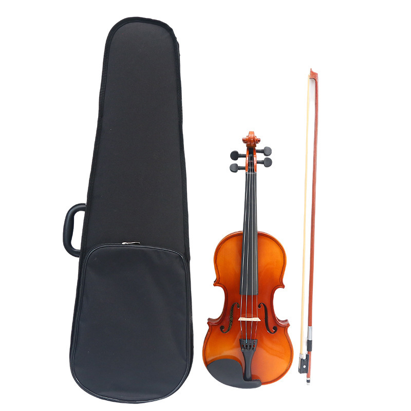Beginner's Pure Solid Wood Violin Spruce Maple Practice Entry-Level Examination Special Piano Box Accessories Factory Direct Sale