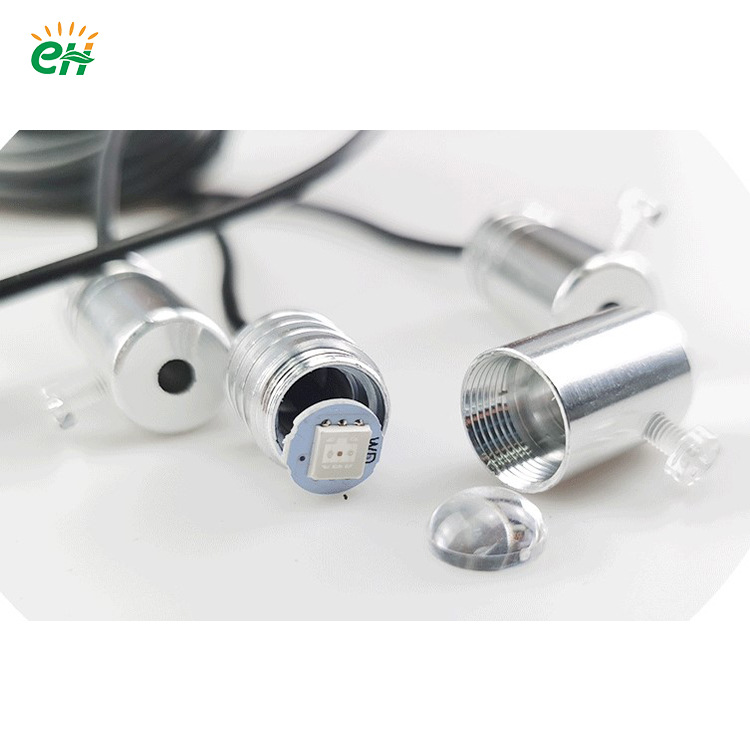 Customized Led Fiber Optic Light Source Lamp Aluminum Head Plastic Head 12V5V24Vusb with Battery Spotlight Bead Lamp Head