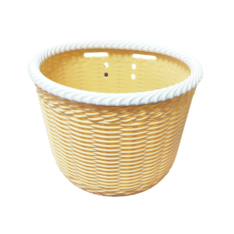 Cross-Border Injection Molded Car Basket Retro Style Children's Car Basket Children's Three-Wheel Scooter Basket Accessories Foreign Trade Wholesale