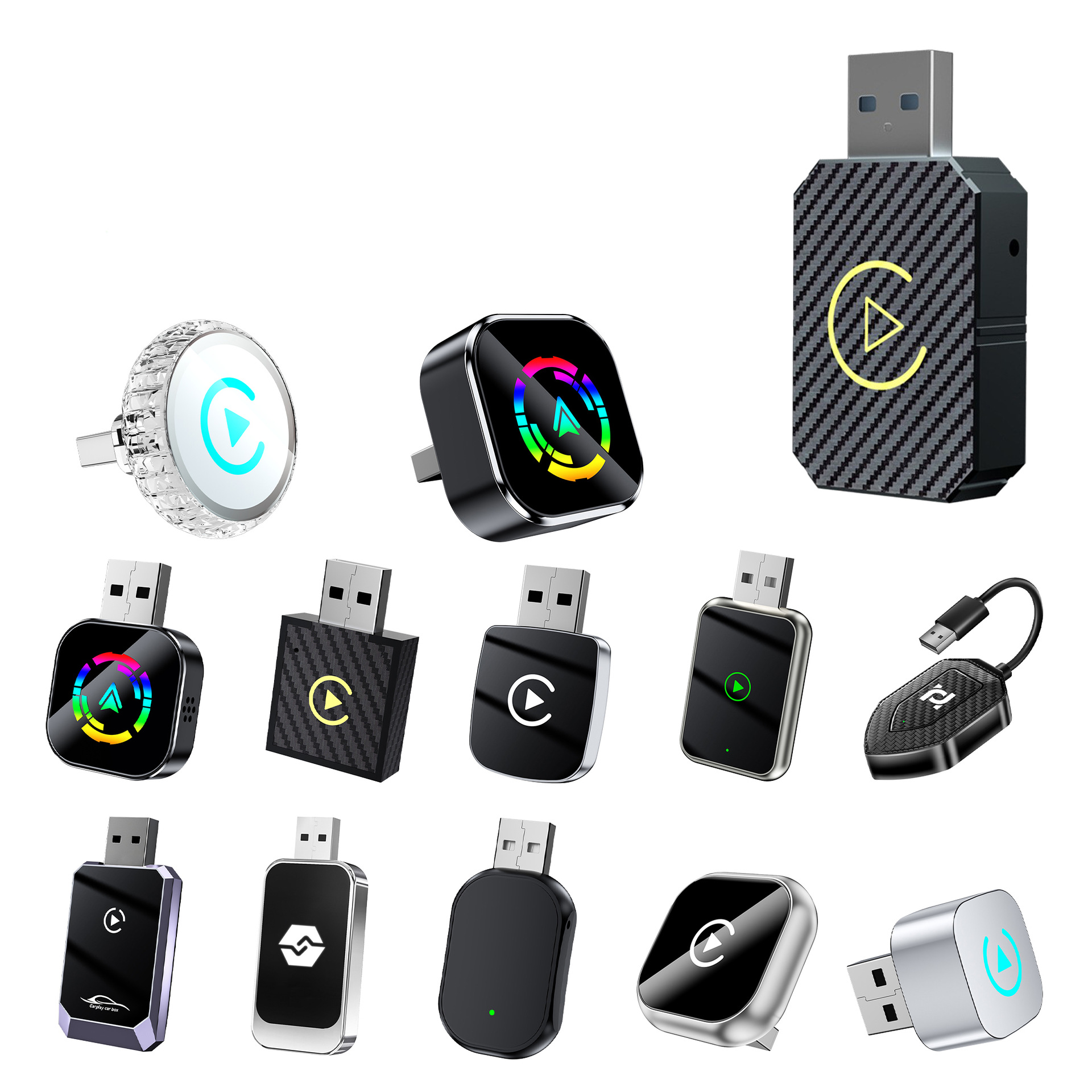 Hot Selling Car-Machine Interconnection Box 2in1 Smart Carplay Wireless Adapter Android Autocarplay Box