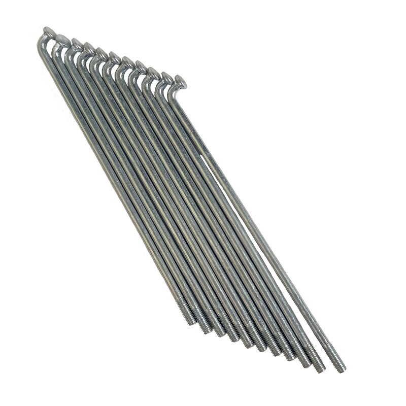 Factory Straight Hair in stock 10G Galvanized Spokes Kids Bicycle Spokes Thick Baby Car Strip Electric Car Steel Wire Strip