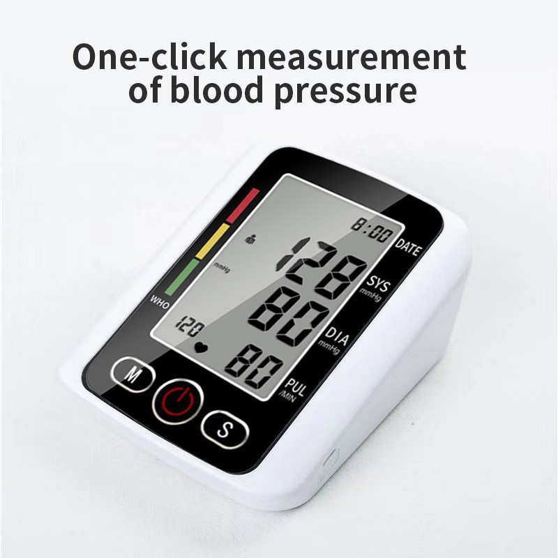Cross-Border English Electronic Blood Pressure Monitor for Home Use, Upper Arm Type Blood Pressure Measuring Device, Accurate Measurement