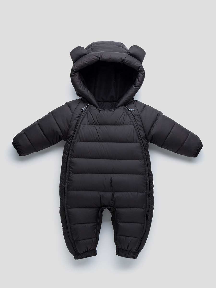 New Baby down Jacket Jumpsuit, Winter Baby down Outing Clothing, Newborn Warm Huggie Clothing, Romper Clothing