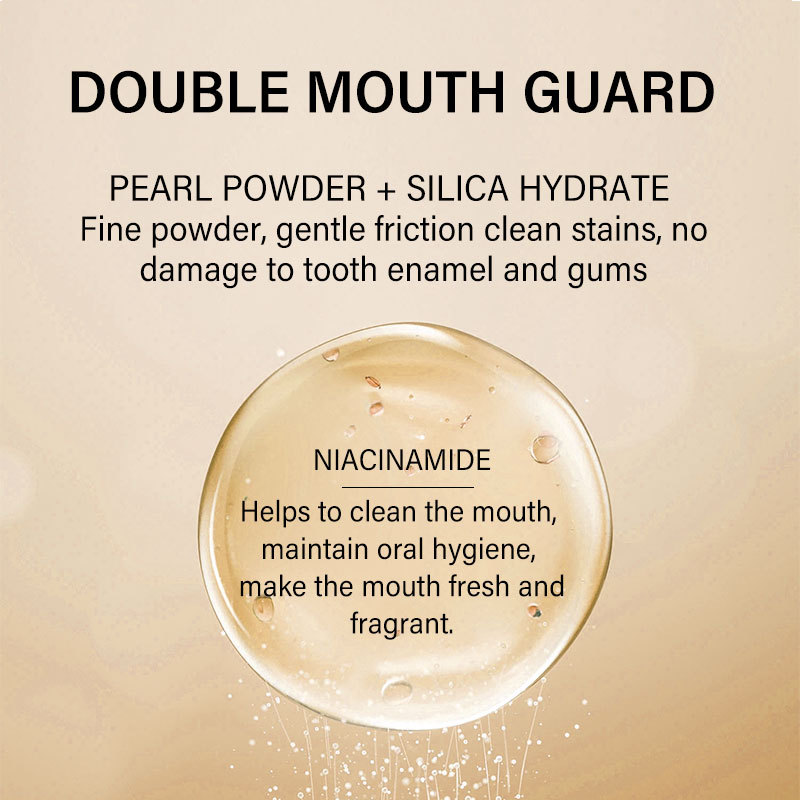 Cross-Border Foreign Trade Niacinamide Whitening Two-Color Toothpaste Whitening Teeth Mint Fresh Breath Remove Yellowing and Remove Wholesale