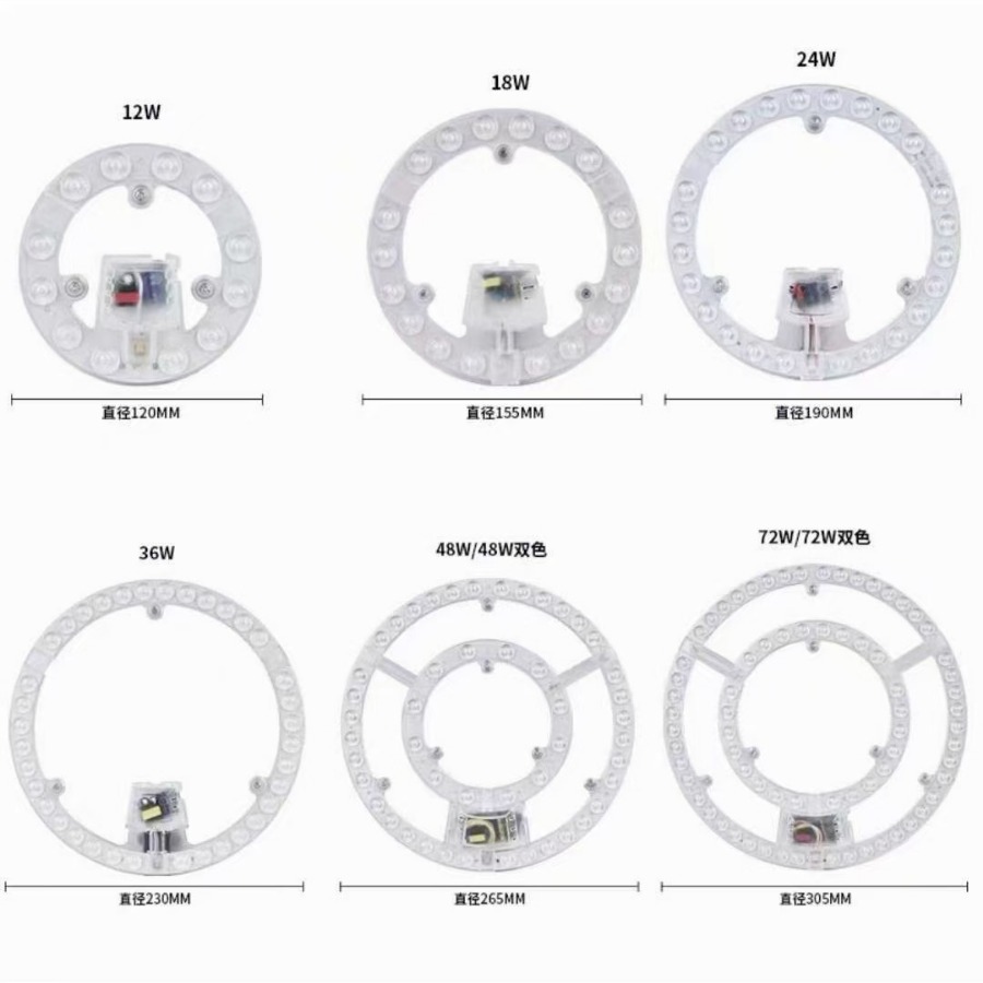 LED module hollow lamp panel wick led ceiling lamp panel round bulb ring side area light source bedroom replacement