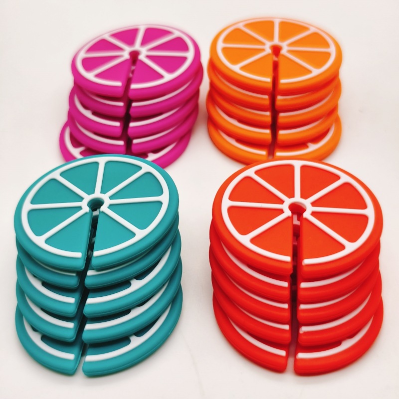 Cross-border Silicone Lemon Chip Logo Sticker Orange Wine Glass Distinguishing Logo Party Wine Sign Cocktail Glass Sticker in stock