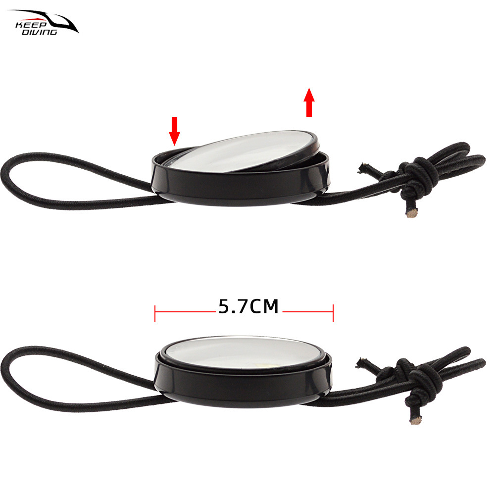 Scuba Diving Elastic Rope Rearview Mirror Side Hanging Hole Diving Adjustable Expanded Field of View Elastic Rope Rear Convex Mirror Equipment