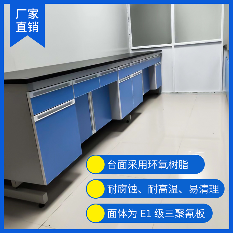Laboratory Steel-Wood Experimental Bench All-Steel Central Test Operation Side Table Reagent Rack Ventilation Cabinet System