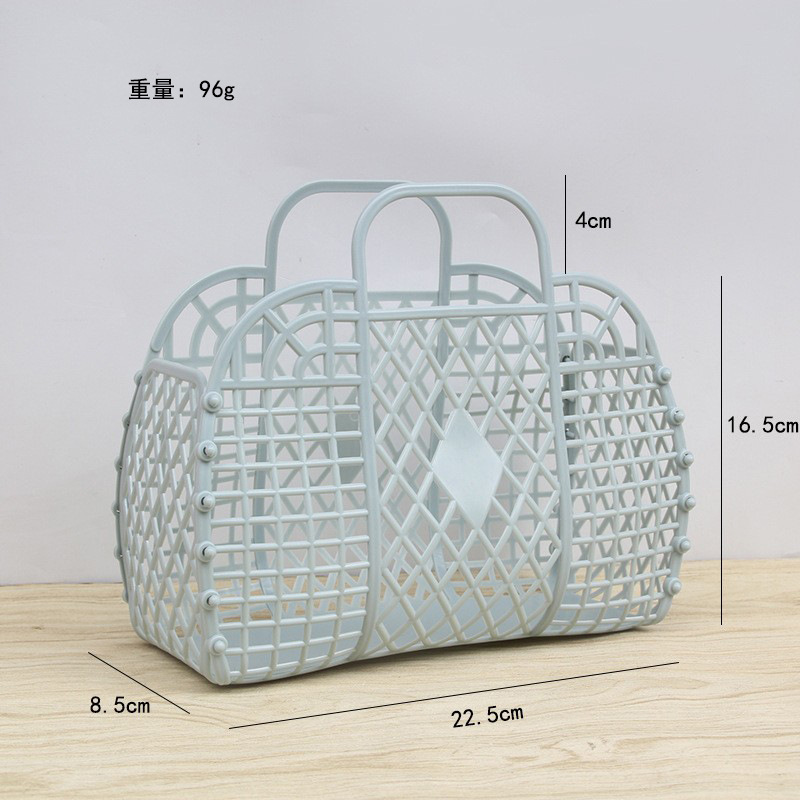 Wholesale Diamond plastic portable bath basket plastic sundries basket bathroom storage basket assembly wash basket soft basket