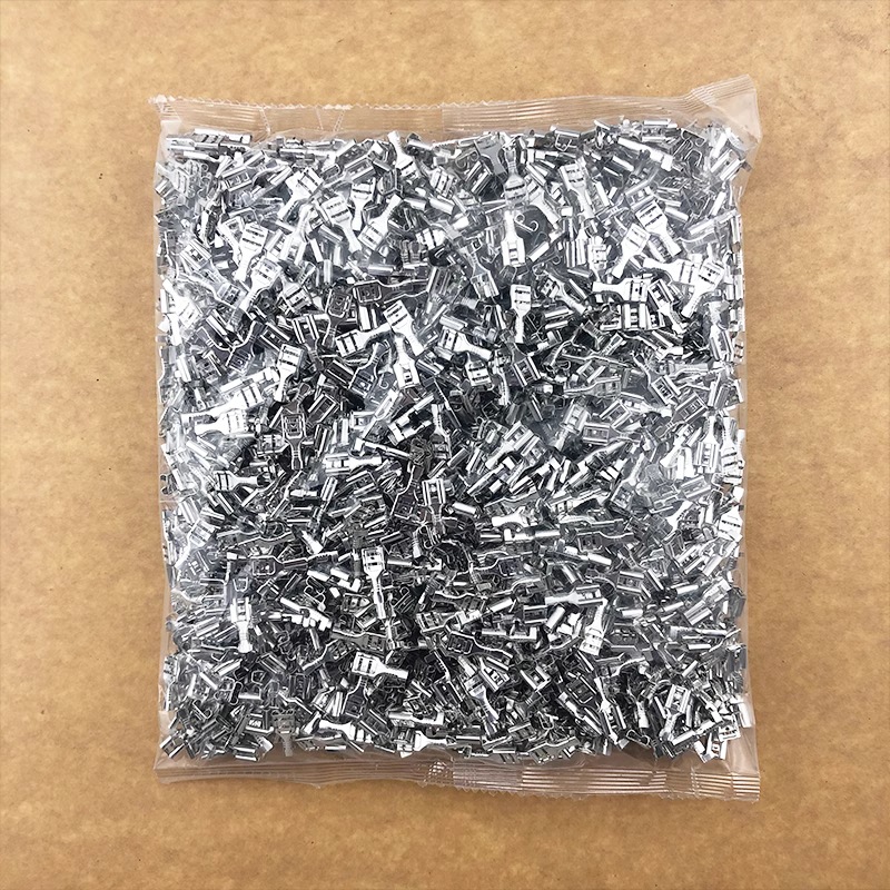 Spring Terminal with Lock Cold-Pressed Terminal Block 6.3/4.8/2.4 Connector Plug-In Buckle Self-Locking/Lock-Free