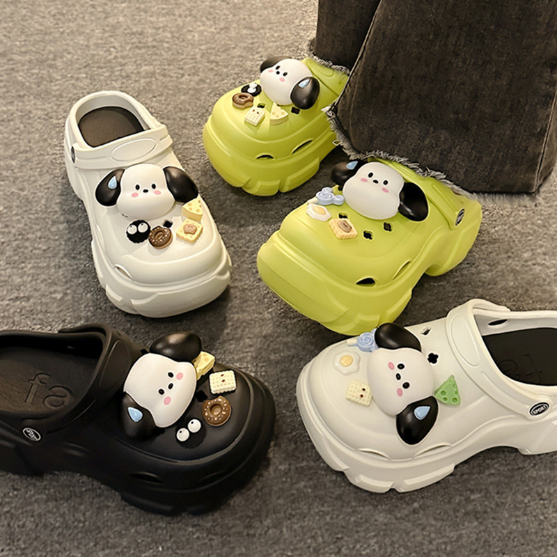 Summer Outfit 2024 New Thick Sole Cave Shoes Women's Increased Non-slip Shoe Beach Shoes Baotou Sandals