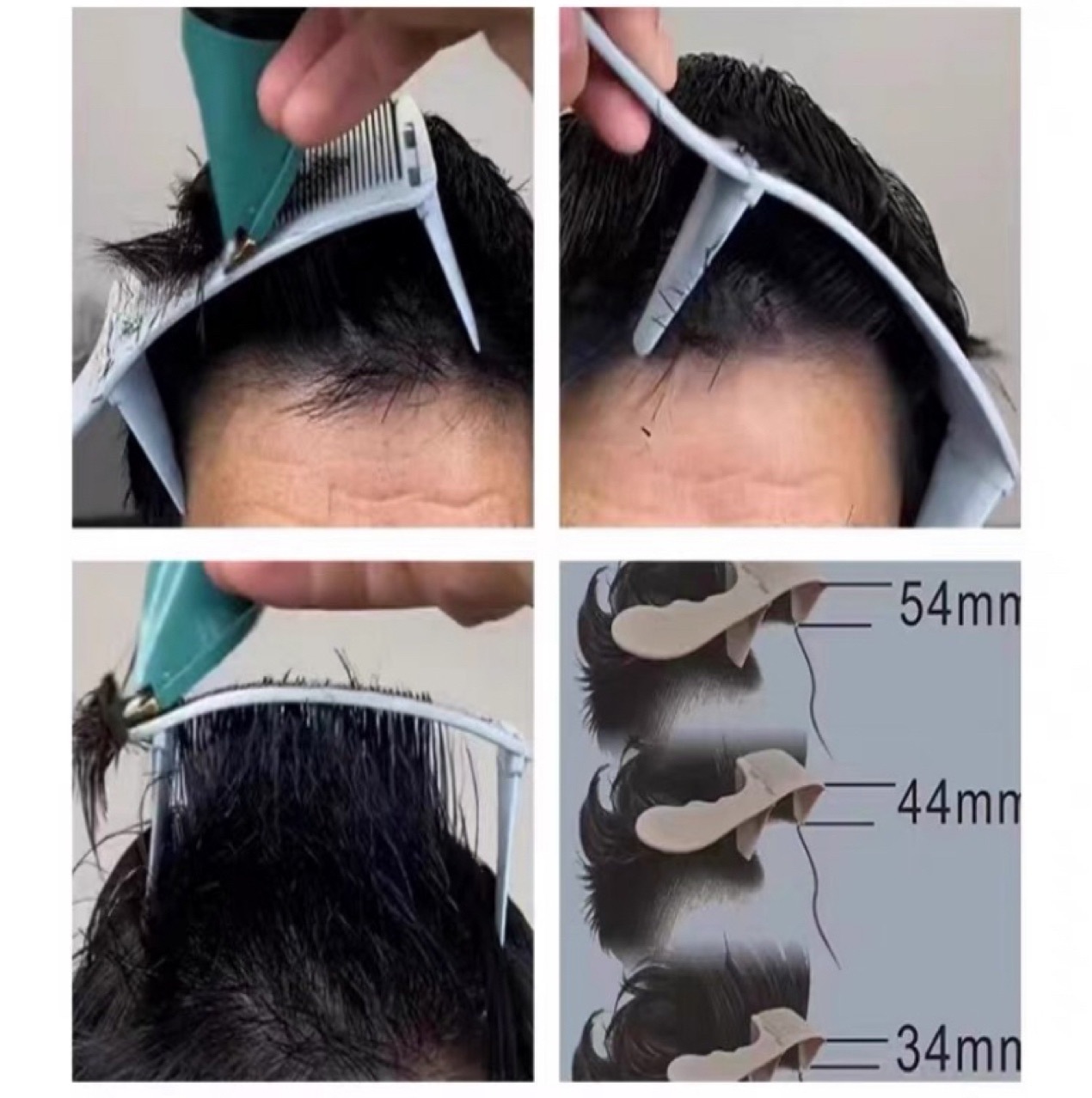 Cross-border Men's Hair Cutting S-shaped Clipper Curved Comb Round-head Flat Comb Curved Comb Limit Comb Caliper Positioning Comb Flat-head Comb