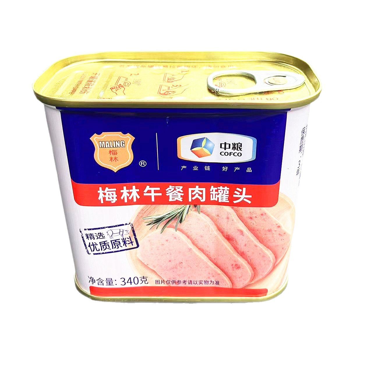 Authentic Cofco Meilin Luncheon Meat Canned Convenient Instant Snail Noodles Instant Noodles Breakfast Hot Pot Side Dishes Wholesale