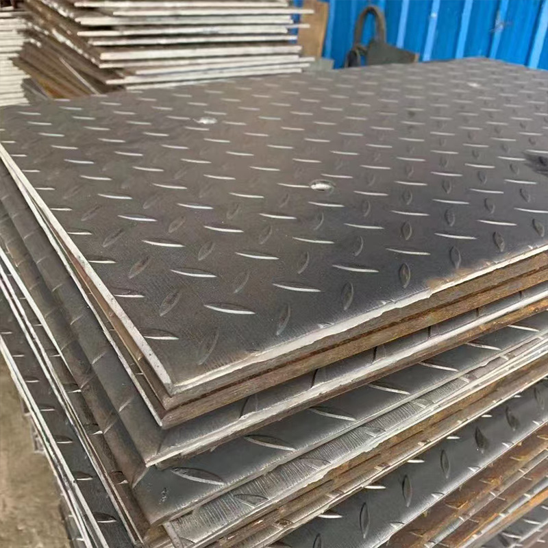 Spot Wholesale Steel Galvanized Pattern Plate 3mm Hot-Rolled Anti-Skid Plate Q235B Embossed Steel Plate Pattern Medium-Thick Plate