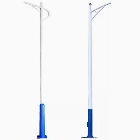 Обработка различных столбов уличного освещения 6.7м 8м горячее оцинкованное солнечное освещение столб мониторинга индивидуальная настройка