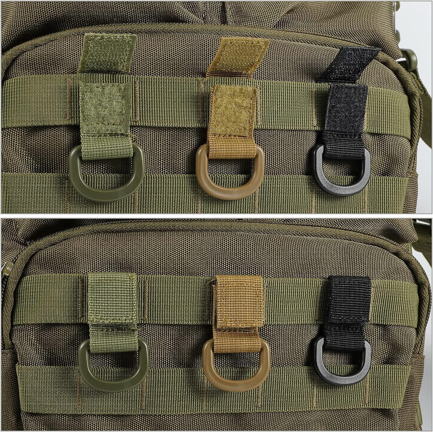 Tactical D-ring entrainment hook and loop backpack accessories kettle keychain adapter Molle webbing accessory belt