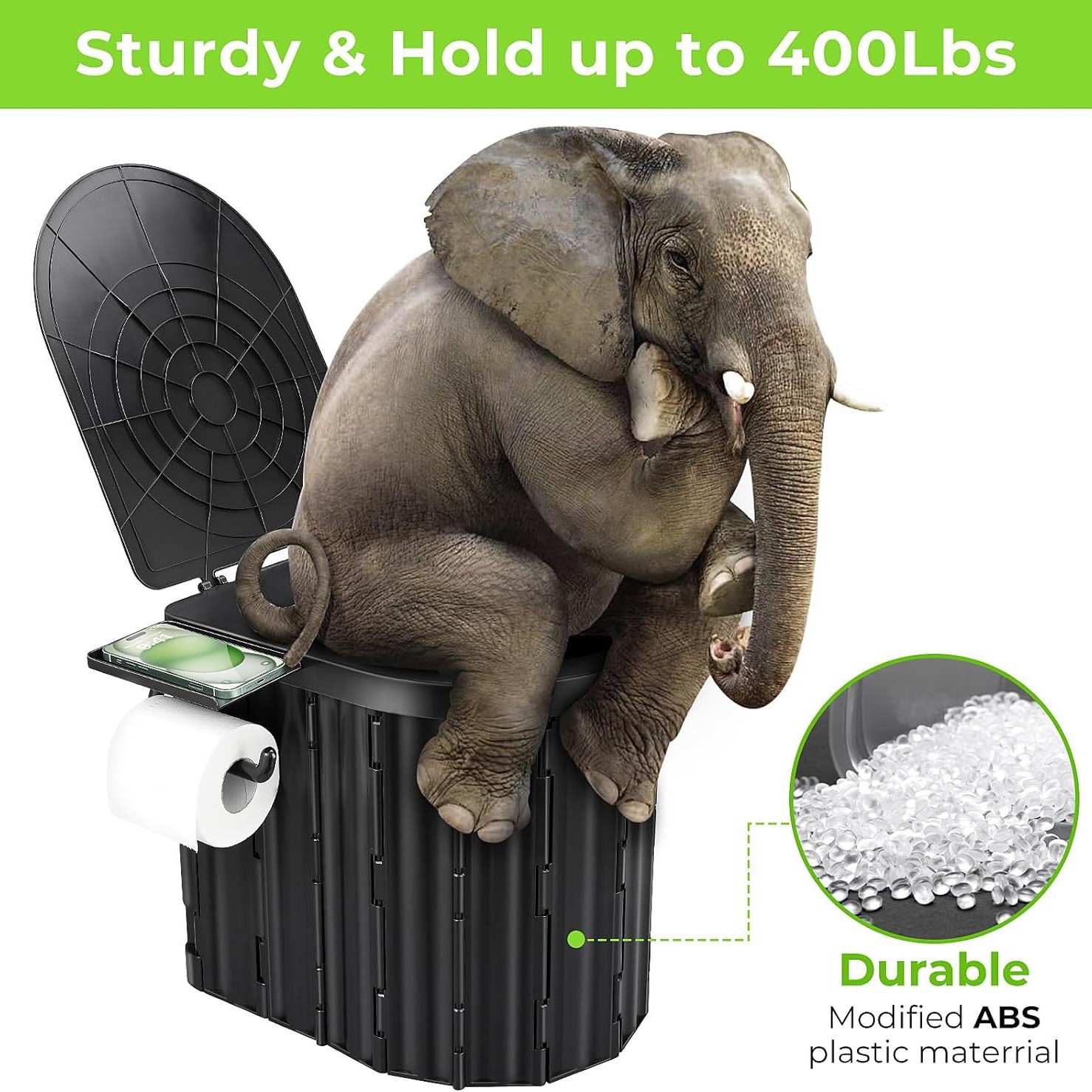 [Cross-border Explosions] Car with Lid Folding Portable Outdoor Toilet Emergency Toilet Self-driving Travel Supplies Car