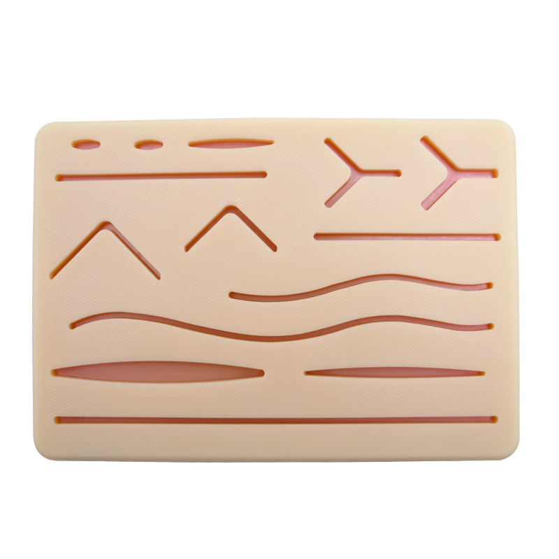 Многоразовая силиконовая кожа эластичность медицинский учебный шовный тренажер имитированная кожа шовная поверхность с сеткой