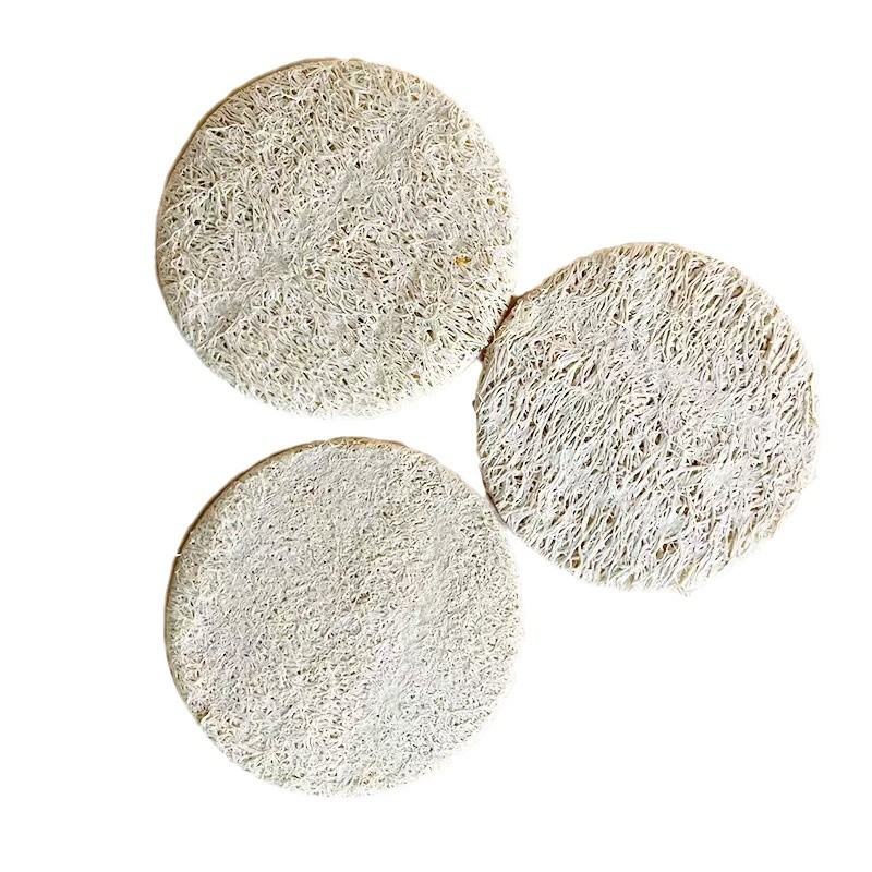 Source factory wholesale loofah facial multifunctional makeup remover in stock wafer cleansing exfoliating face loofah