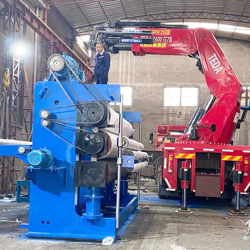 Automatic Calendering Machine for Non-Woven Textile Fabrics, Upper and Lower Pressure Three-Roller Ironing and Embossing Fabric Calendering Machine