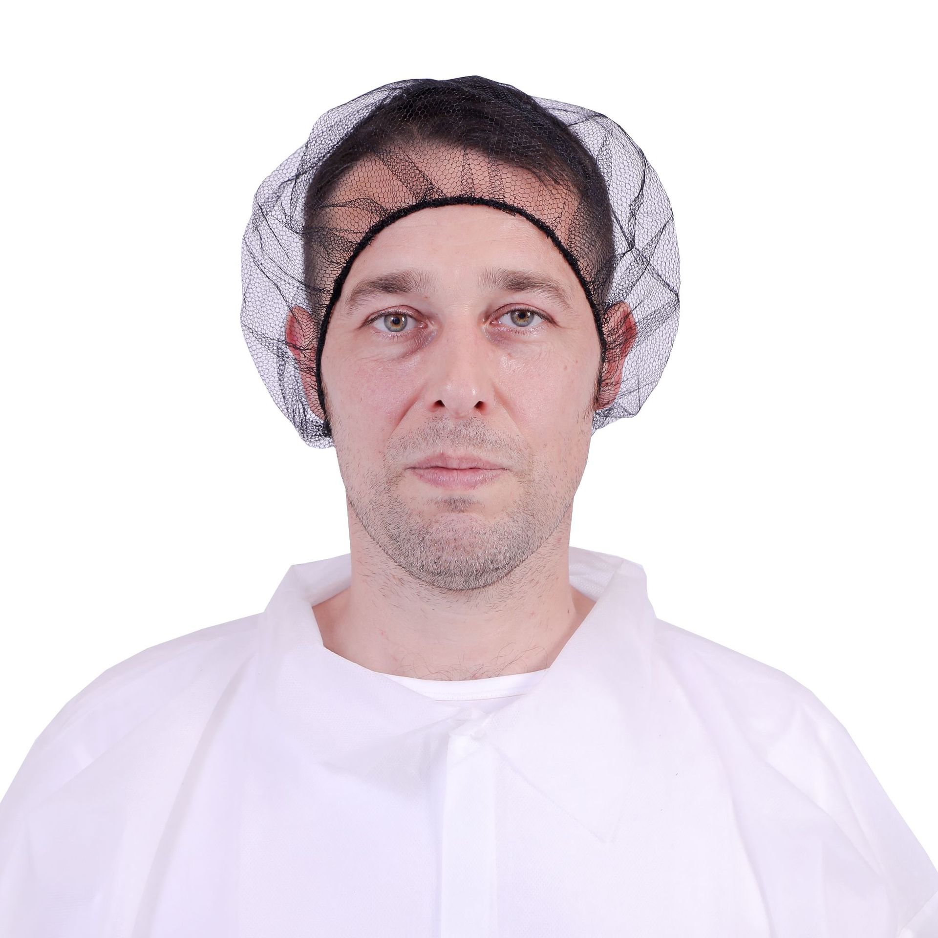 Disposable Nylon Mesh Hat Black Hair Mesh Hat Breathable Hood Catering Anti-Hair Loss Hat Food Factory Hair Cover