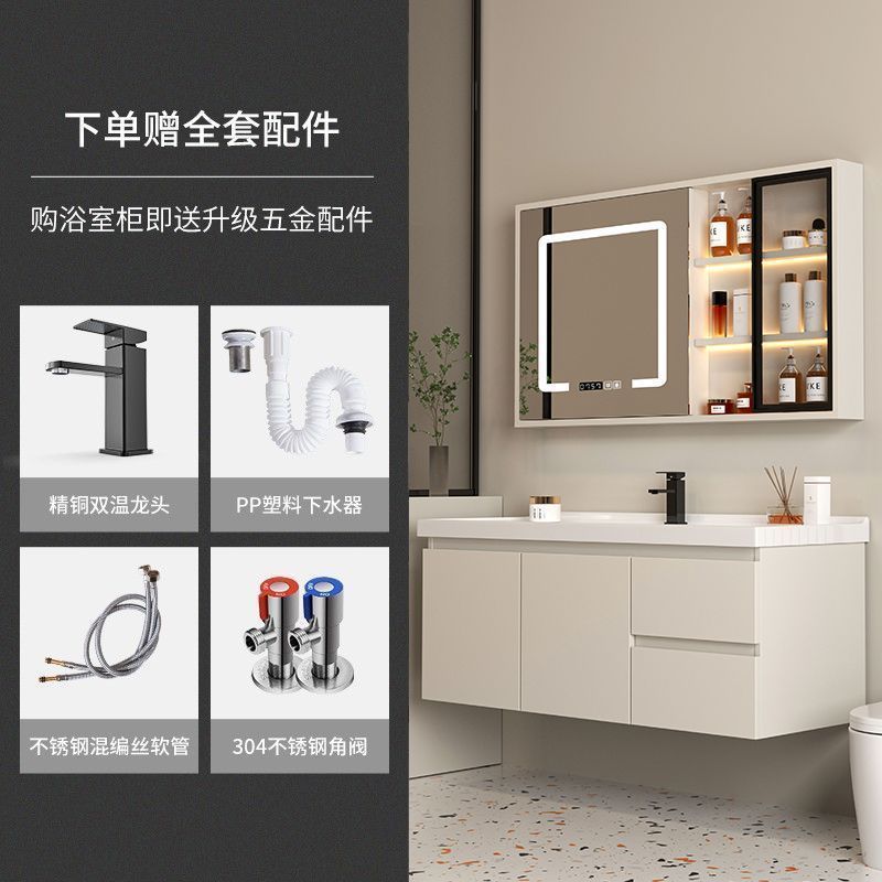 Bathroom Cabinet Ceramic Integrated Basin Wash Basin Cabinet Combination Wash Basin Bathroom Wash Basin Countertop Integrated Bathroom Cabinet