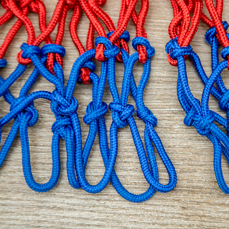 Basketball net source manufacturers wholesale polyester bold standard basketball frame net children's net three-color basketball frame net