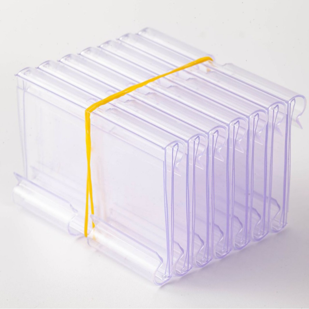 Commodity price tag plastic hook tag high transparent punching supermarket price tag PETG price tag