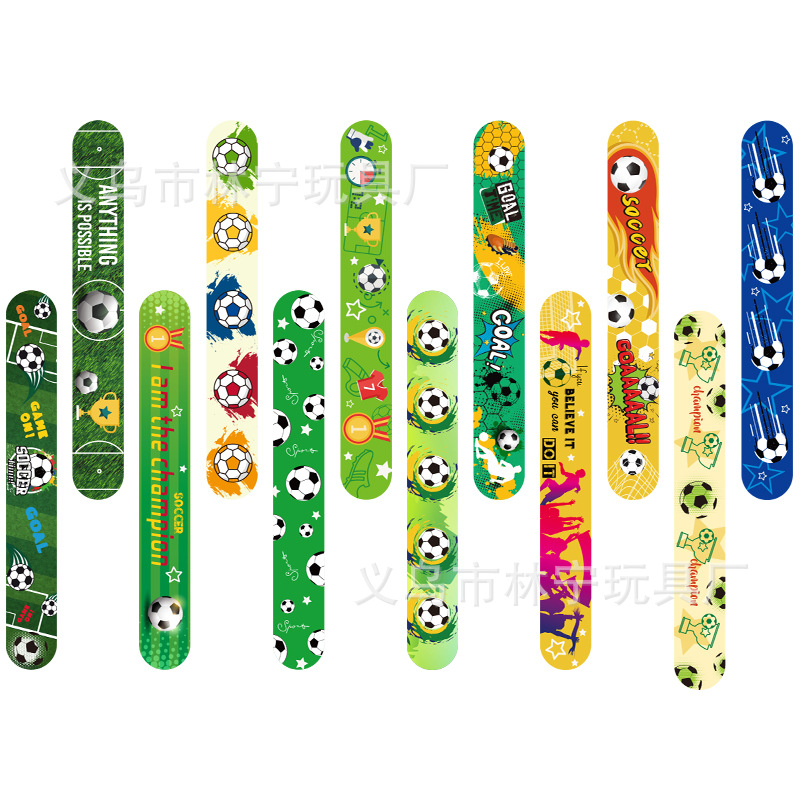 Amazon Cross-border 12 Football Pat Circle Bracelet World Cup Football Theme Party Pat Circle Party Gifts