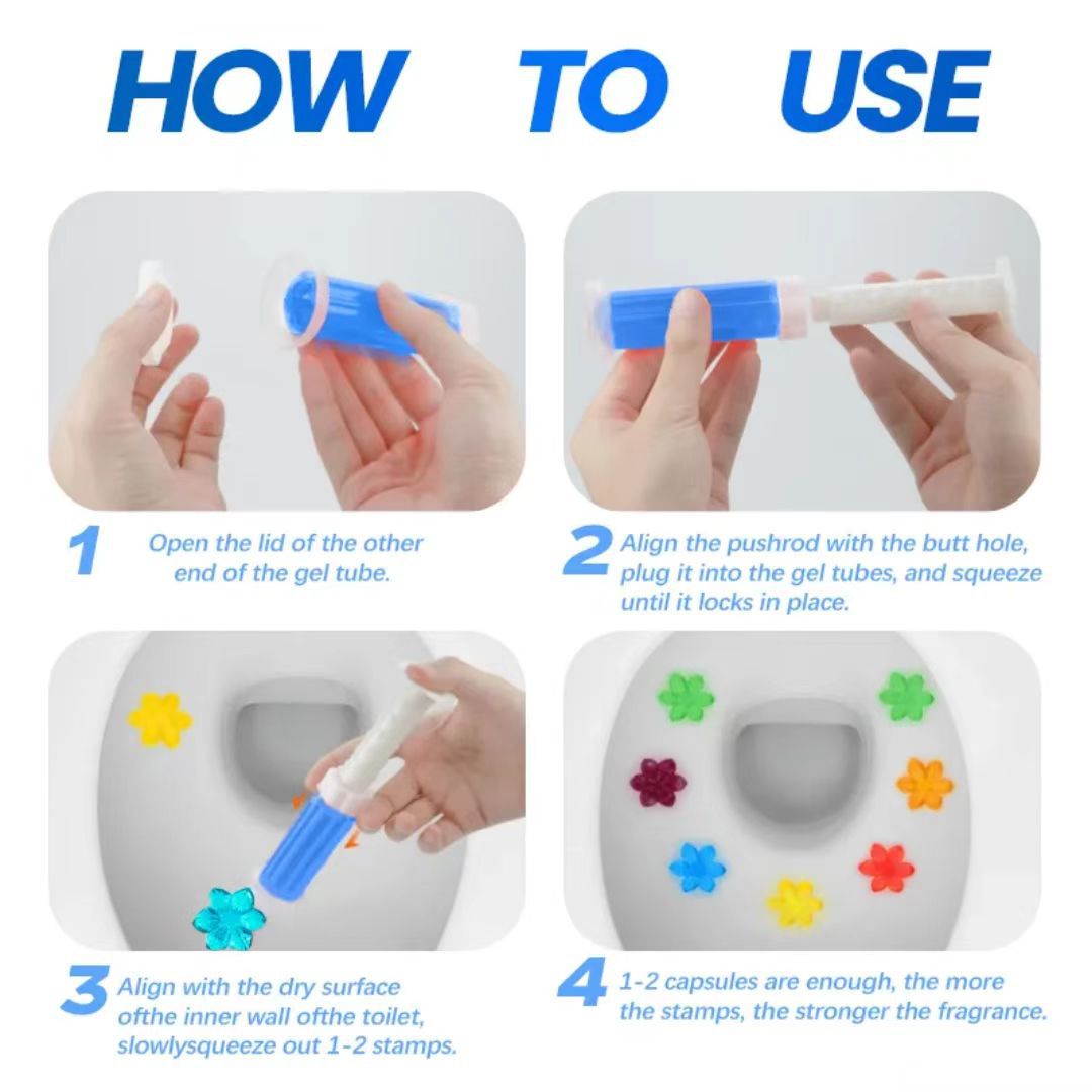 14 Toilet Flowers, Long-Lasting Fragrance Toilet Gel Petals to Remove Odor, Toilet Deodorizing Gel Toilet Flowers