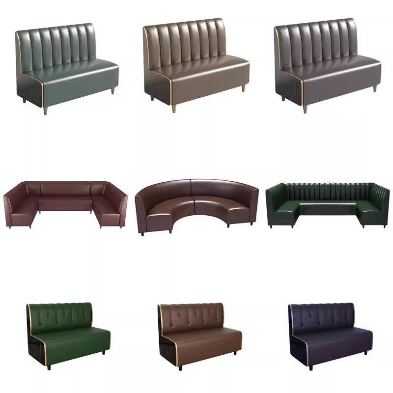 Retro Bar Tables and Chairs, Bistro Music Bar Booth Sofa, Milk Tea Shop, Cafe Barbecue Shop Dining Chair Combination