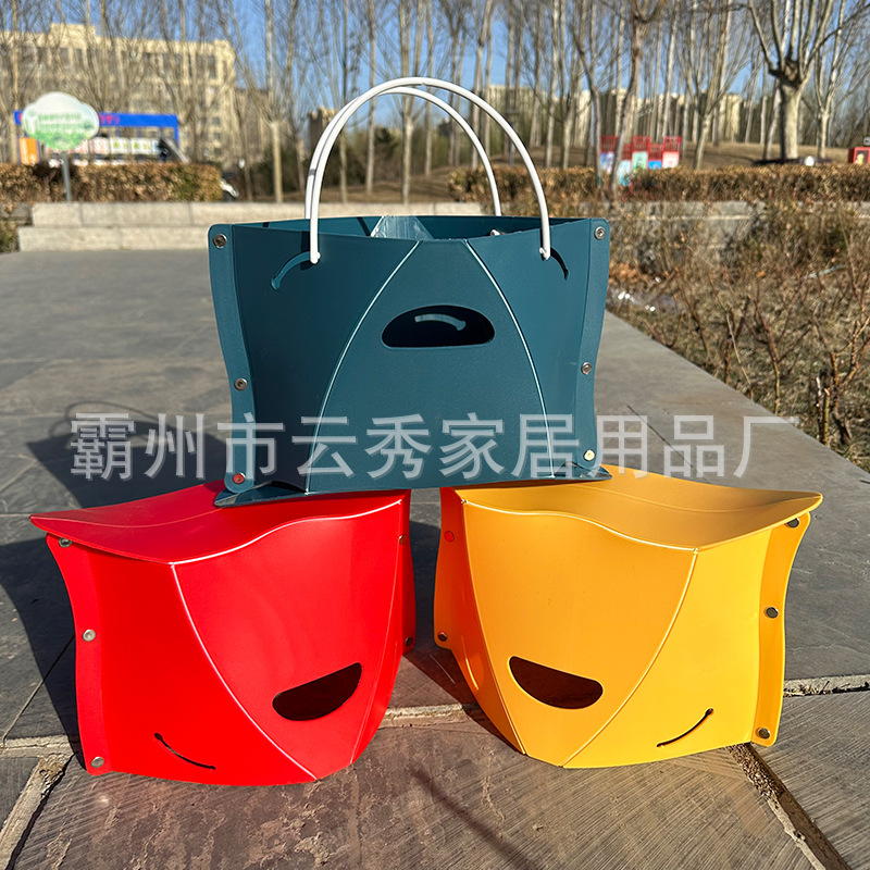 Paper Stool for Outdoor Picnics, Portable Folding Stool for Walking, Leisure, and Waiting, Plastic Foldable Stool