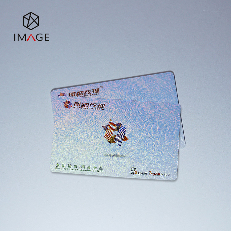 Manufacturer in stock optical anti-counterfeiting cold film holographic card anti-counterfeiting film card fit laser film Free Design