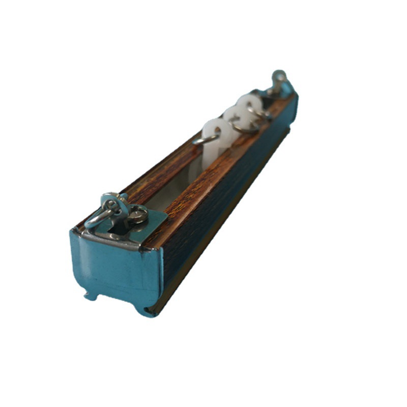 Aluminum Alloy Wood Grain Straight Rail Engineering Home Decoration Thickeneded Curtain Track