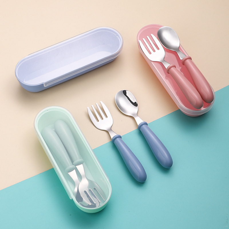 304 children's tableware suit stainless steel baby eating spoon children's tableware fork spoon fork