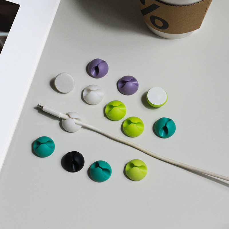 New data line power cord storage finishing solid wire porous solid wire combination self-adhesive back glue organizer