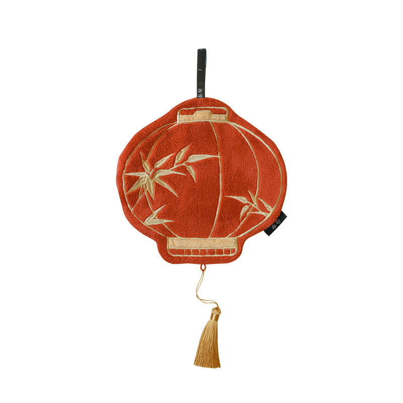 Lantern New Chinese Style Hand Towel 2025 New Kitchen Hanging Water Wiping Cloth Hanging Absorbent Thickened Towel