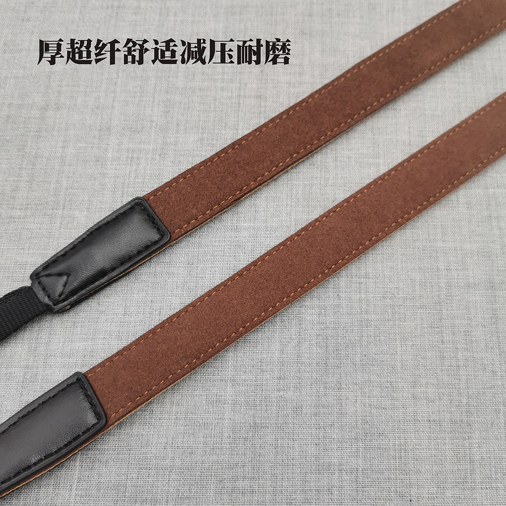 Factory wholesale retro camera shoulder strap new denim cotton microfiber comfortable decompression micro SLR thin camera strap