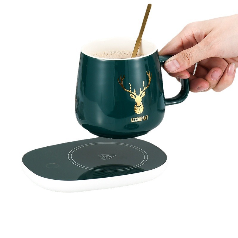 Warm Cup 55 degrees intelligent constant temperature heating coaster automatic insulation base household export activity hand gift