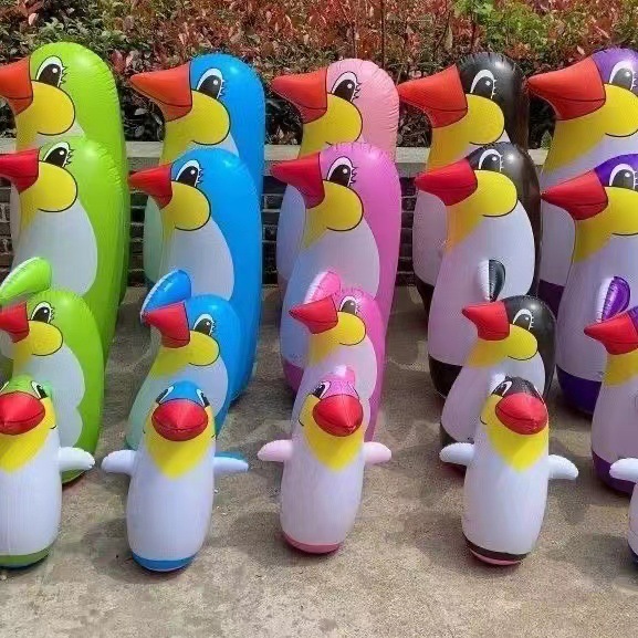 New Spot Small Thickeneded PVC Inflatable Penguin Inflatable Tumbler Animal Cartoon Boxing Toy Dinosaur