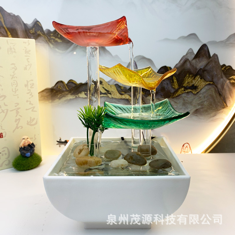 Feng Shui Wheel Wealth Inviting Water Decorations Ornaments Living Room Office Circulating Water New House Gift Opening Gift