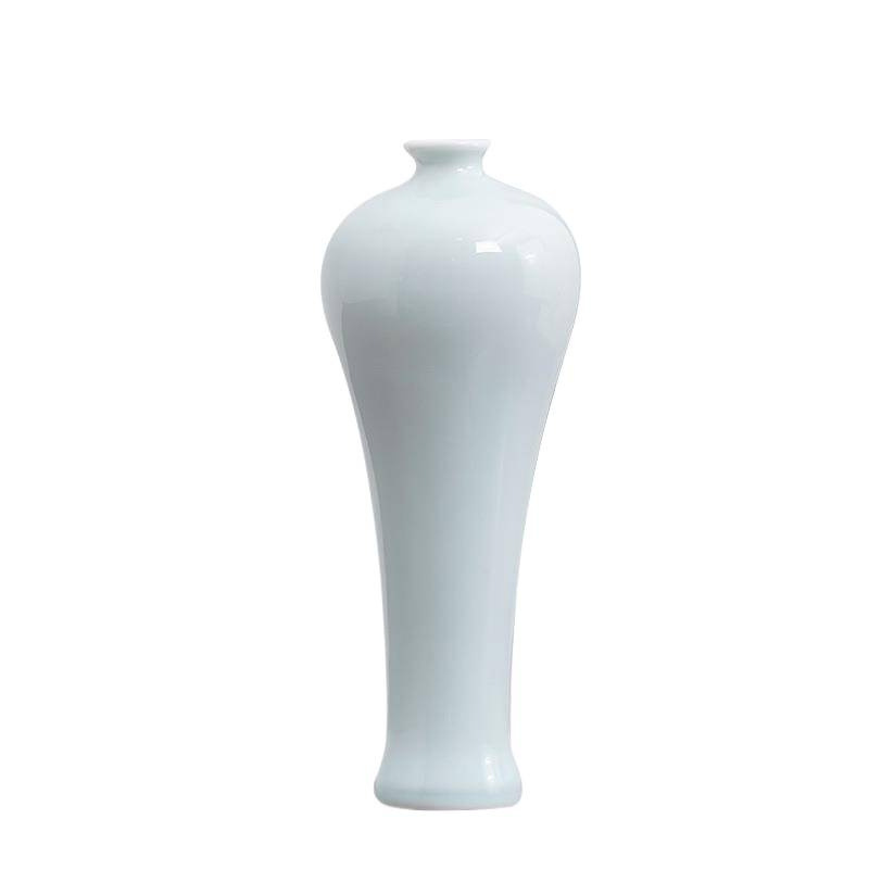 Retro Ceramic Flower Ware Jingdezhen Handmade Shadow Celadon Vase Porcelain Antique Small Flower Arrangement Home Furnishings